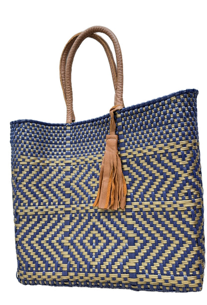 Bolsa Dorada con asas de piel S