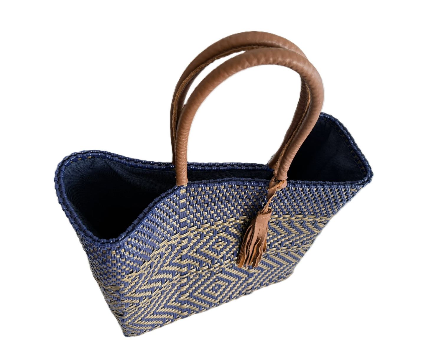 Bolsa Dorada con asas de piel S